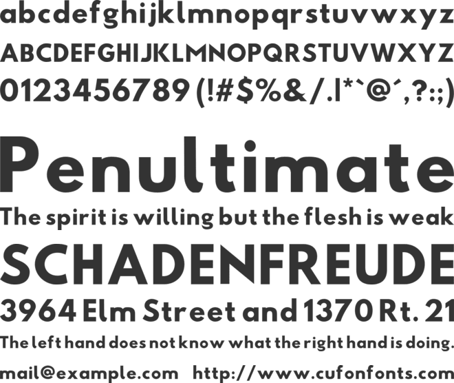 Sztylet font preview