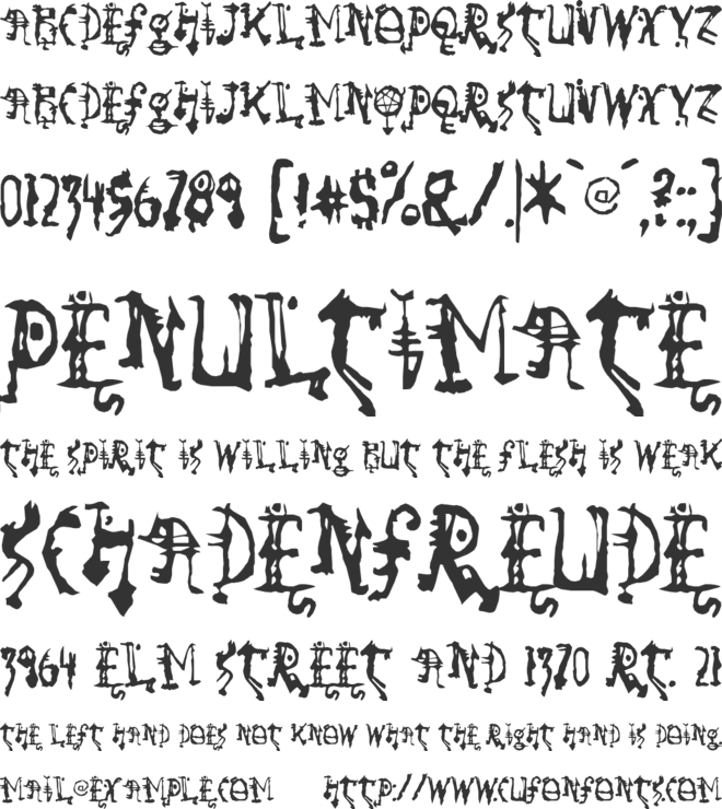 So Run Down font preview