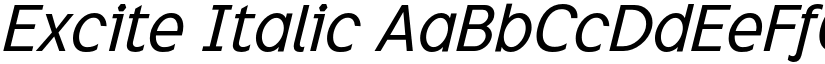 Excite Italic font