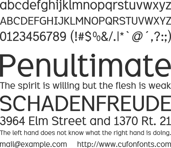 Excite font preview