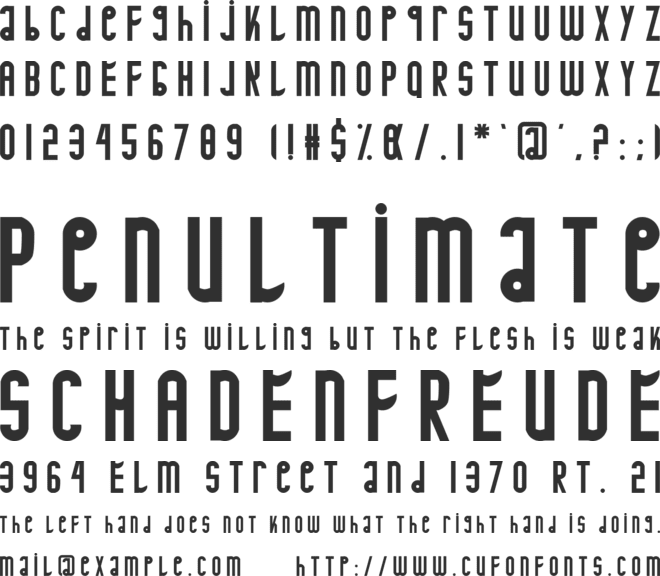 MINOTAURE font preview