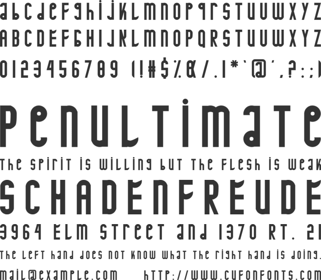 MINOTAURE font preview