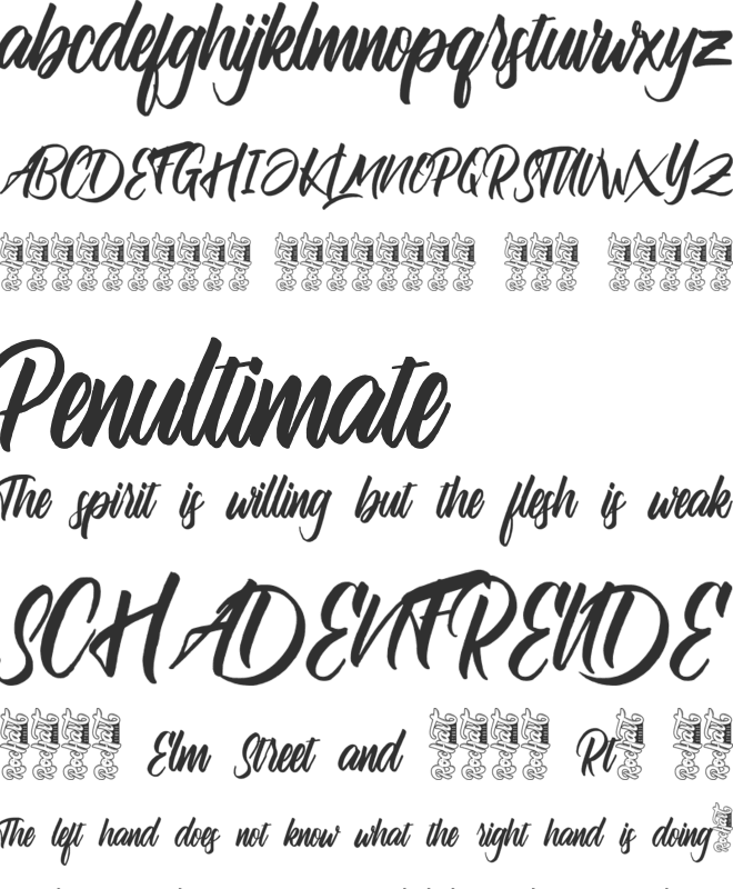 Satarland font preview