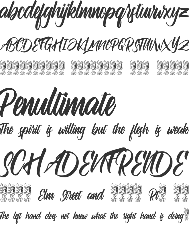 Satarland font preview