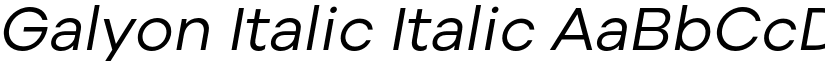 Galyon Italic Italic font