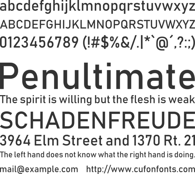 Bahnschrift font preview