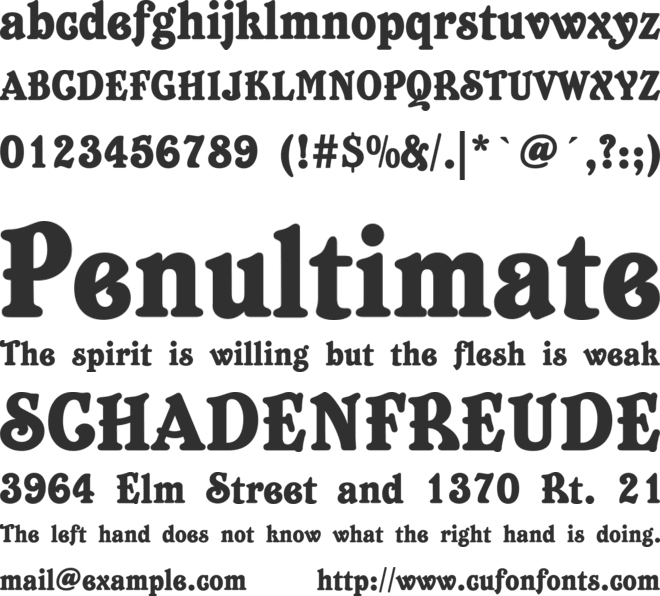 Belshaw font preview