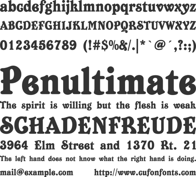 Belshaw font preview