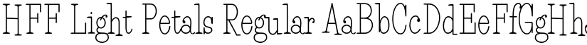 HFF Light Petals Regular font