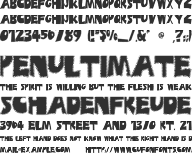 Ufrayd font preview
