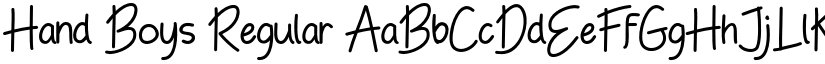 Hand Boys Regular font