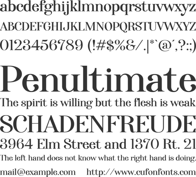 Afterglow font preview