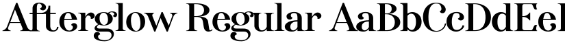 Afterglow Regular font