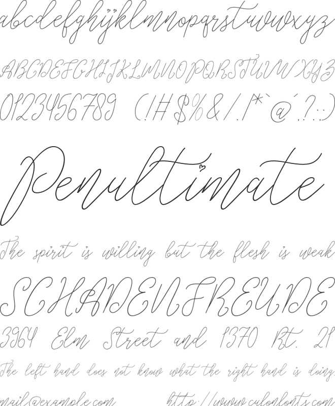 Glaudiana font preview