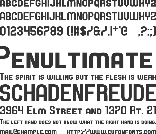 Castforce font preview