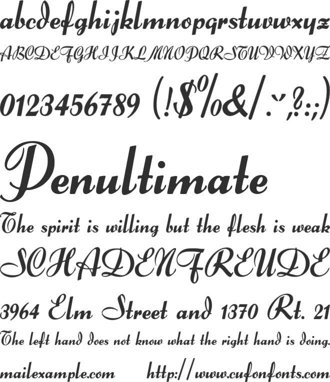 Forelle font preview