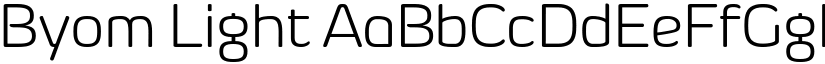 Byom Light font