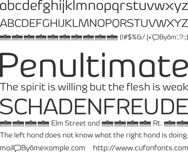 Byom font preview
