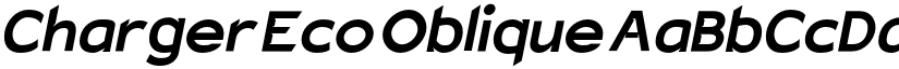 Charger Eco Oblique font