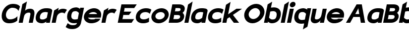 Charger EcoBlack Oblique font