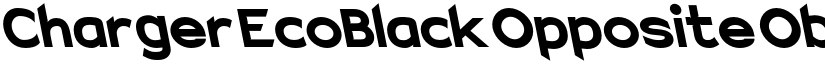 Charger EcoBlack Opposite Oblique font
