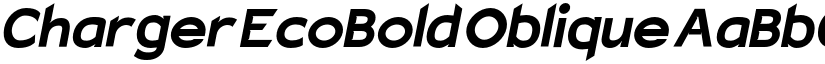 Charger EcoBold Oblique font
