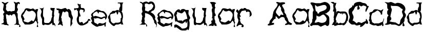 Haunted Regular font