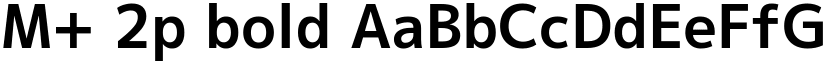 M+ 2p bold font