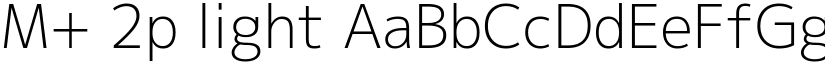 M+ 2p light font