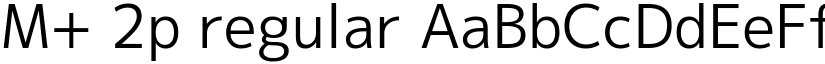 M+ 2p regular font