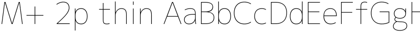 M+ 2p thin font