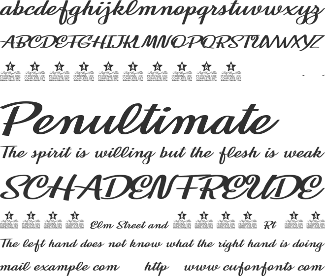 Soulstice Personal Use font preview