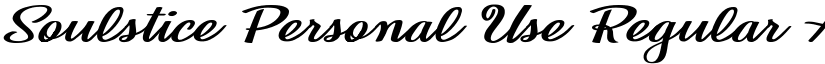 Soulstice Personal Use Regular font