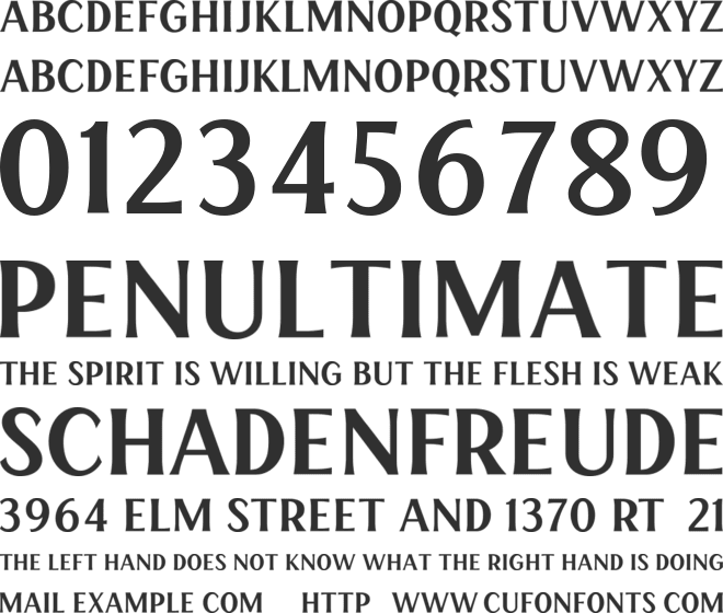 HENAVE  DEMO font preview