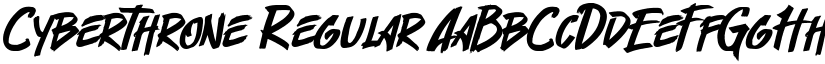 Cyberthrone Regular font
