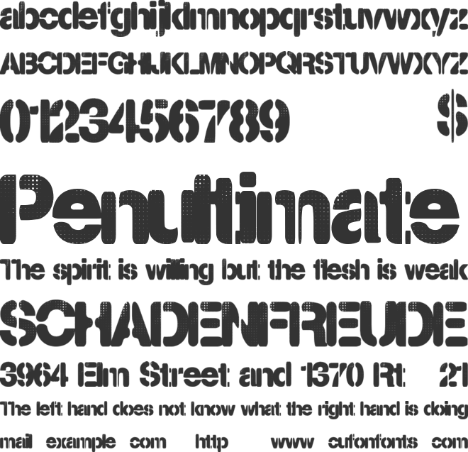 PartyLights font preview