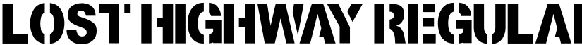 Lost Highway Regular font