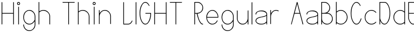 High Thin LIGHT Regular font