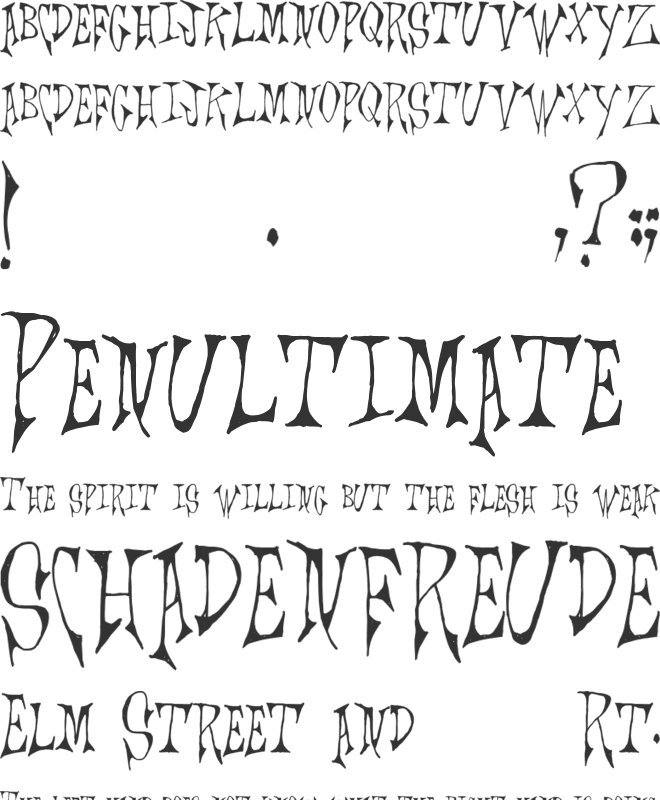 Scrawlings font preview