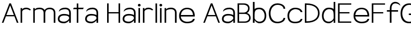 Armata Hairline font