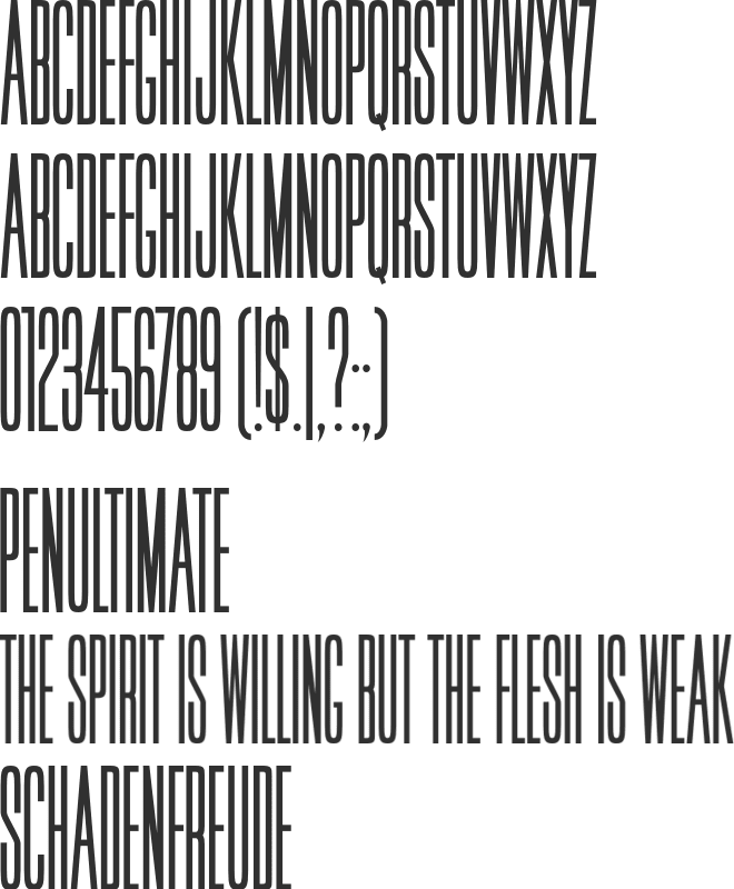 HFF Jammed Pack font preview