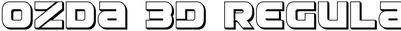 Ozda 3D Regular font