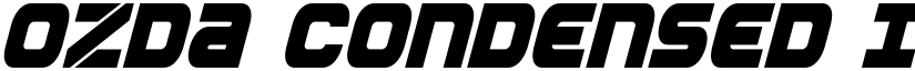 Ozda Condensed Italic Condensed Italic font