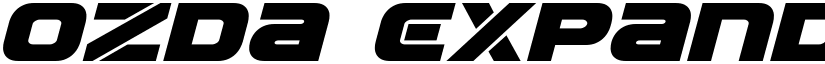 Ozda Expanded Italic Expanded Italic font