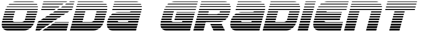 Ozda Gradient Italic Italic font