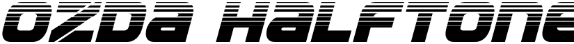 Ozda Halftone Italic Italic font
