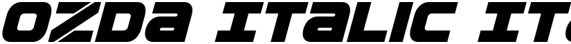 Ozda Italic Italic font