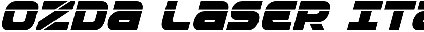 Ozda Laser Italic Italic font