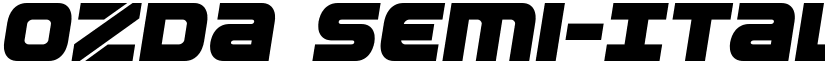 Ozda Semi-Italic Semi-Italic font
