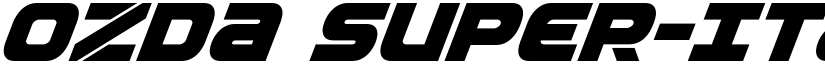 Ozda Super-Italic Italic font